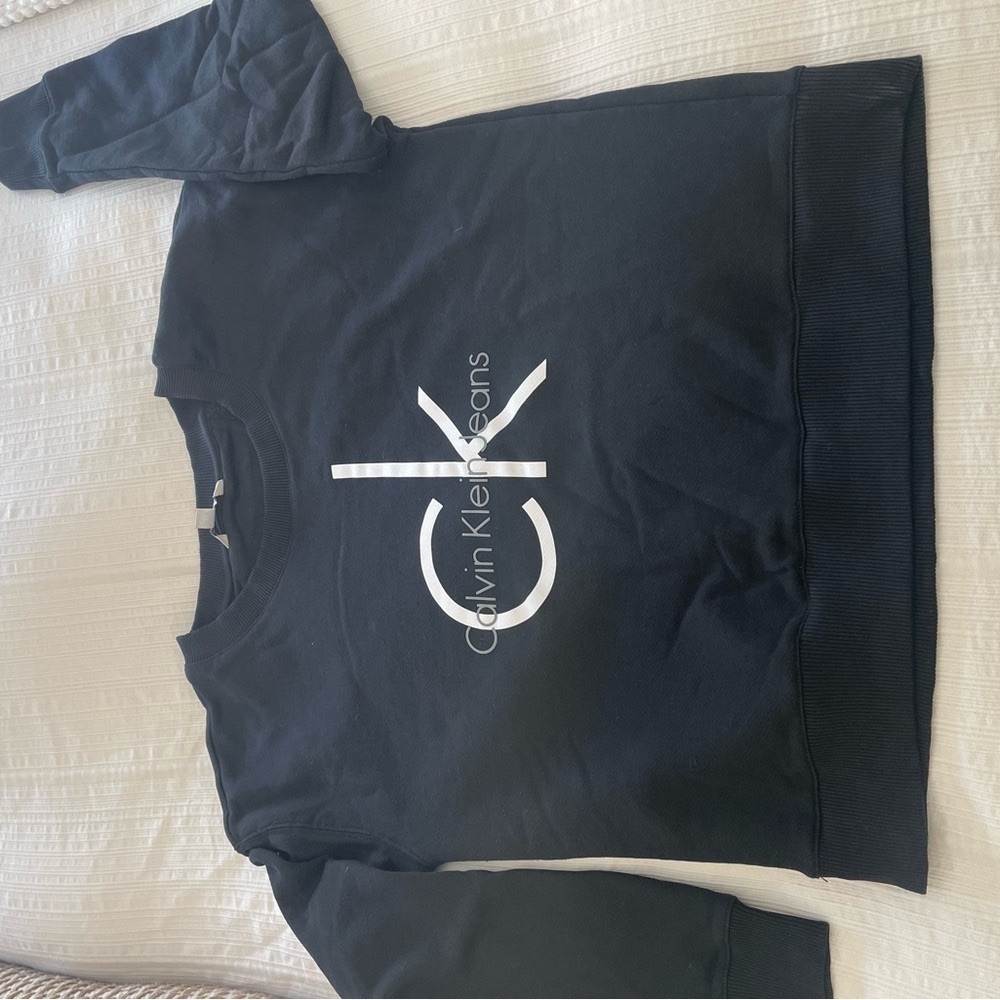 Calvin Klein Performance Black Sweatshirt with White Logo